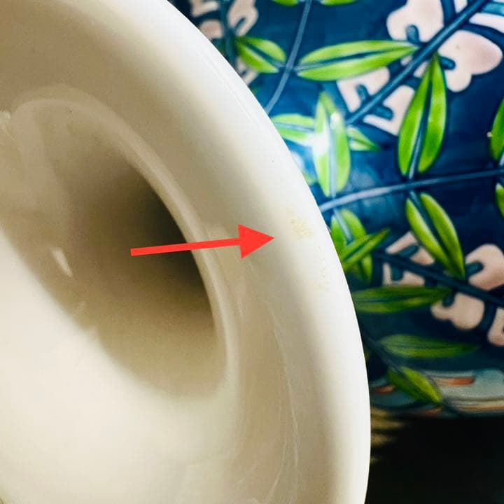 有田焼　伝統陶芸作家　藤井勝雲　作家物　染錦　手描き　花器　大花瓶　壺