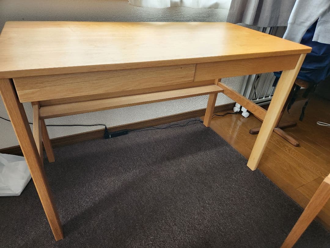 木製パソコンデスク 2引き出し付き