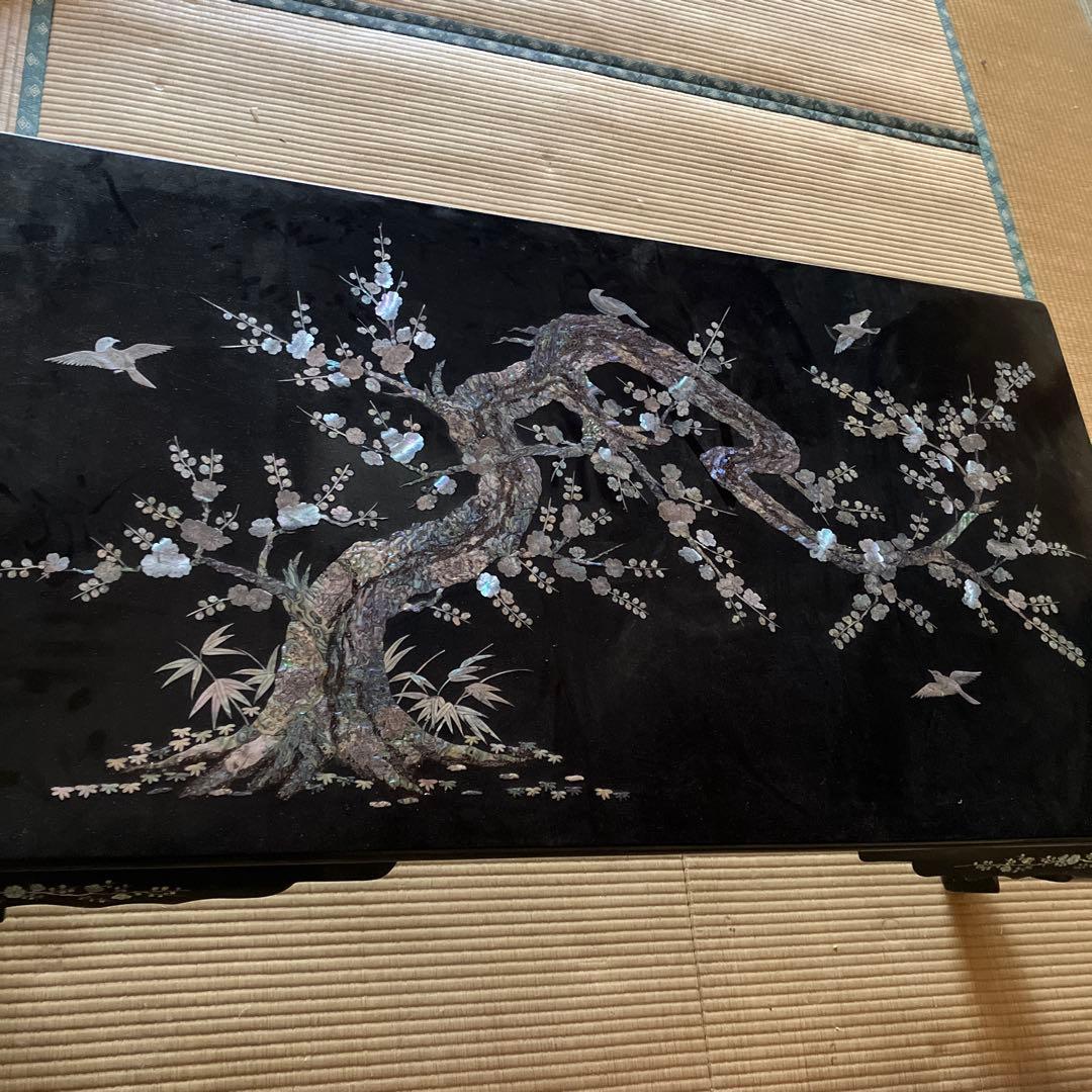 【TIさん専用です】螺鈿　テーブル　和風座卓 貝殻装飾