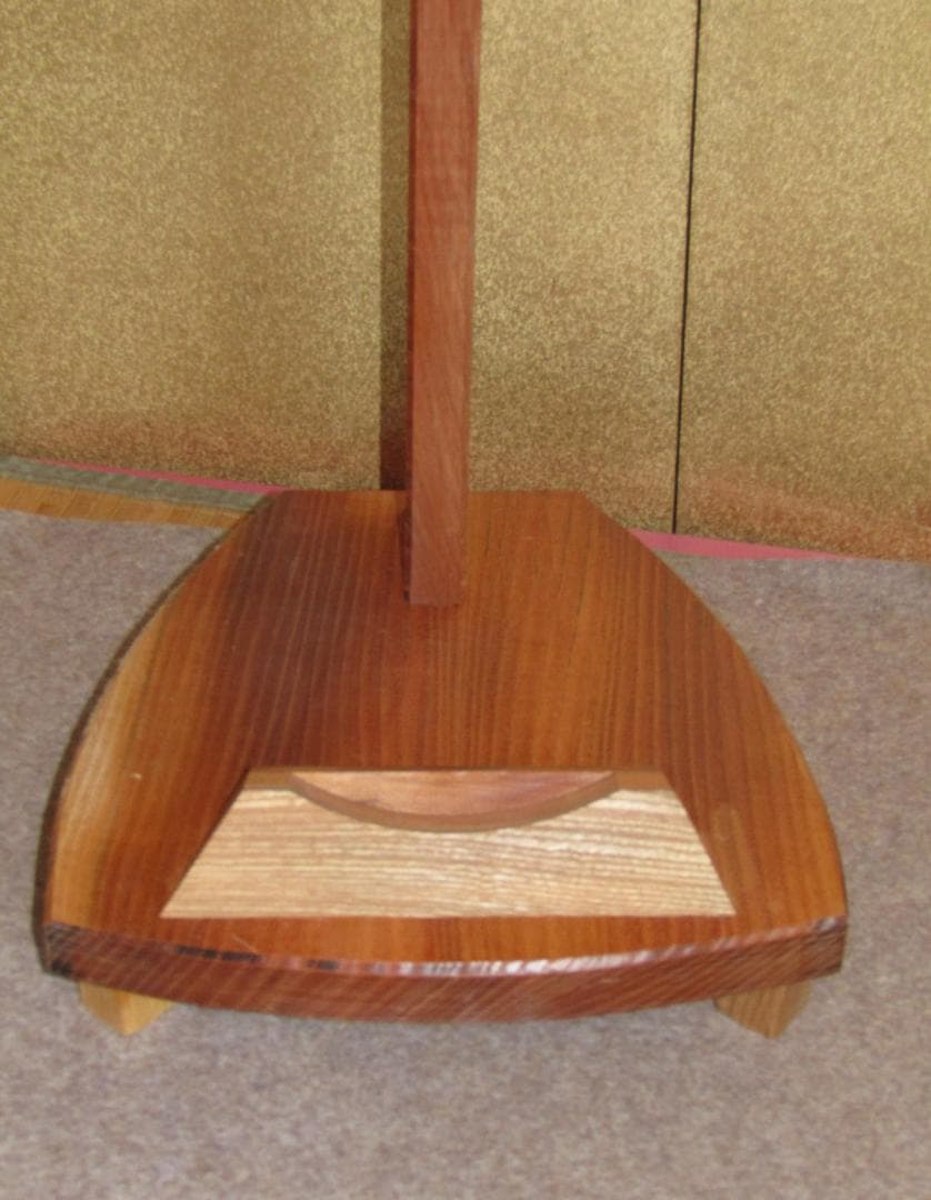 ◆ 別注　木造 薩摩琵琶設置用 欅琵琶架 邦楽器　弦楽器  鑑賞用 ◆