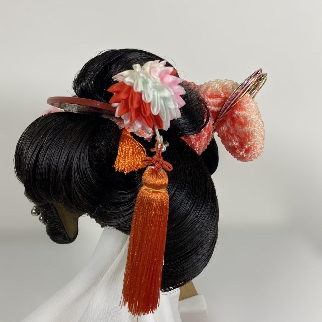 5026■日本髪 かつら 人形用 島田髷系統 雄鴛鴦 日本人形 和装飾り