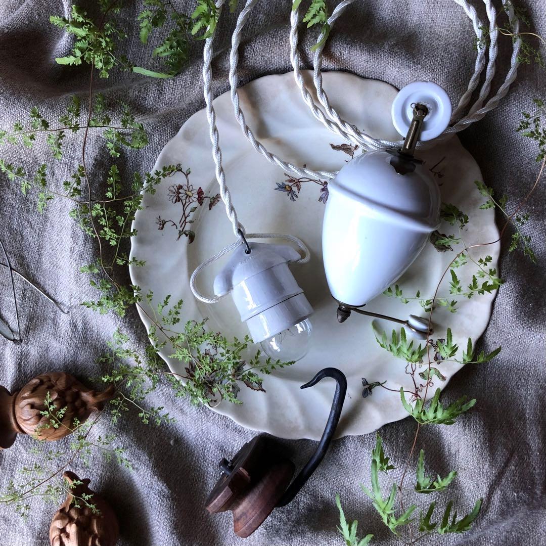 フランスアンティーク滑車ランプ 昇降ペンダントライト 天井照明 古家具 店舗什器