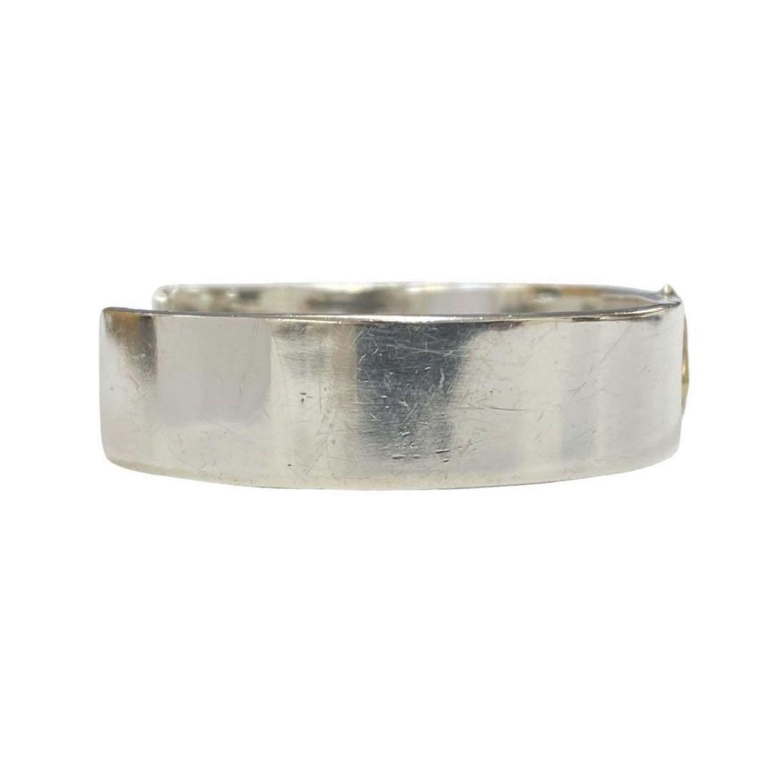 FIRST ARROW'S K18 フラワー ローズ メタル 平打ち バングル