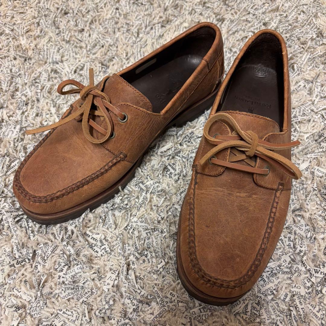 レア✨POLO RALPH LAUREN 8 1/2EE モカシンデッキシューズ