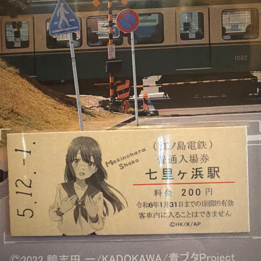 青ブタ 江ノ電 入場券