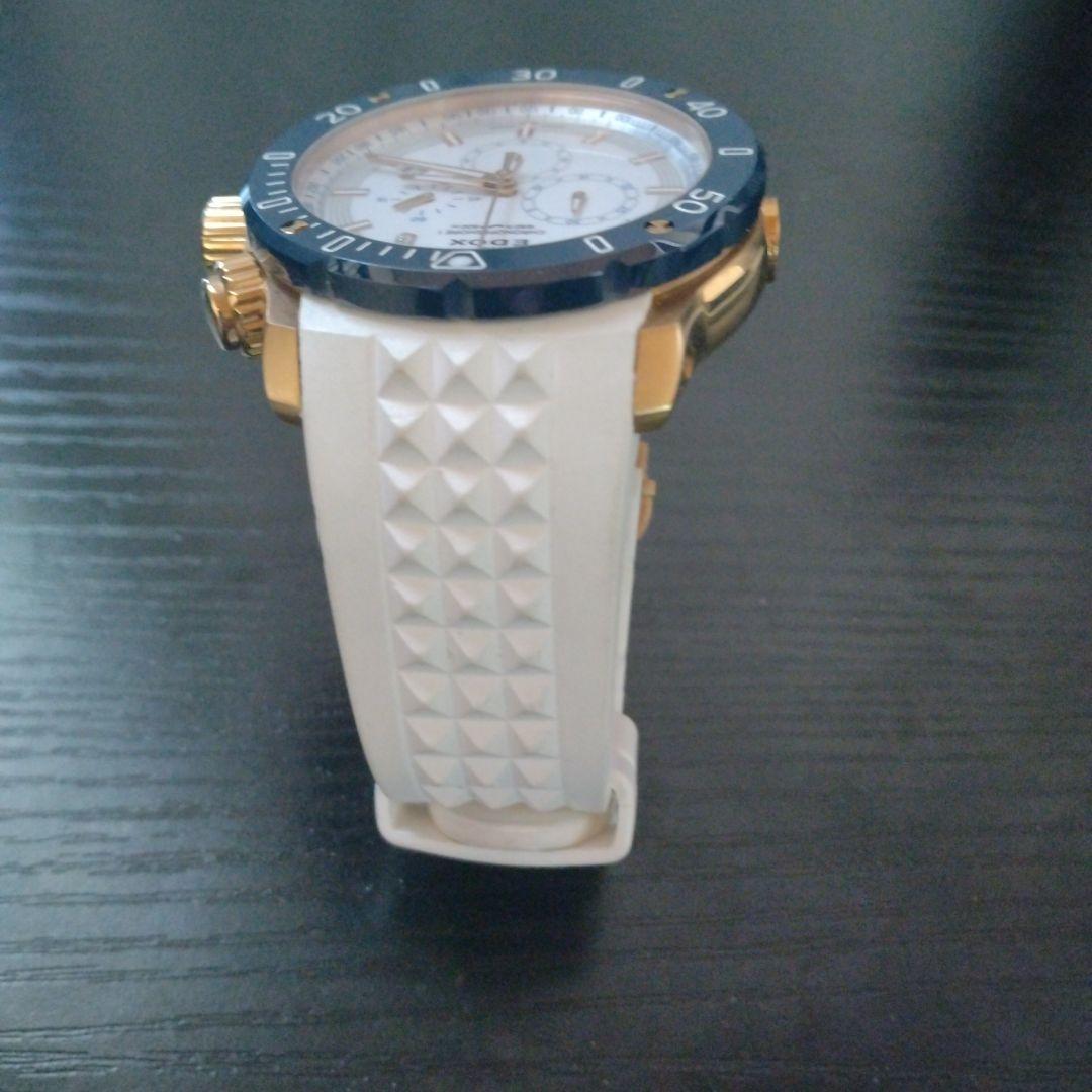【希少100本】EDOXクロノオフショア 白ラバー×ゴールド×ブルー