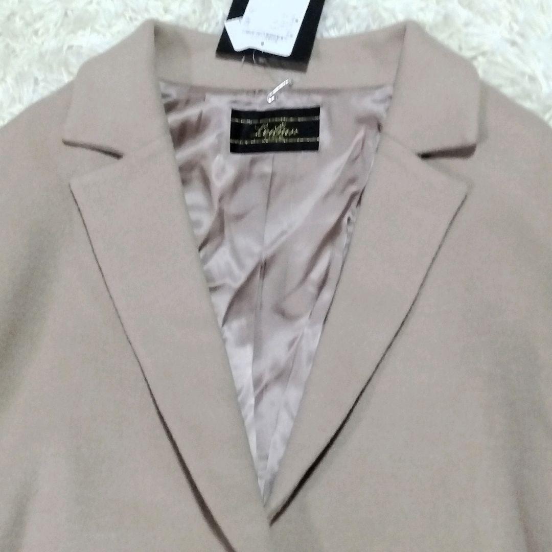 P0267【Leilian】チェスターコート（17号）ベージュ 大きいサイズ