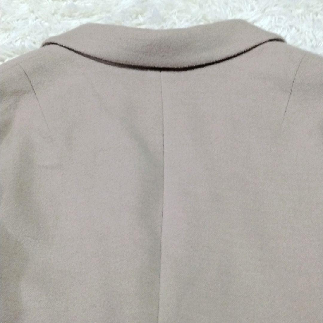 P0267【Leilian】チェスターコート（17号）ベージュ 大きいサイズ