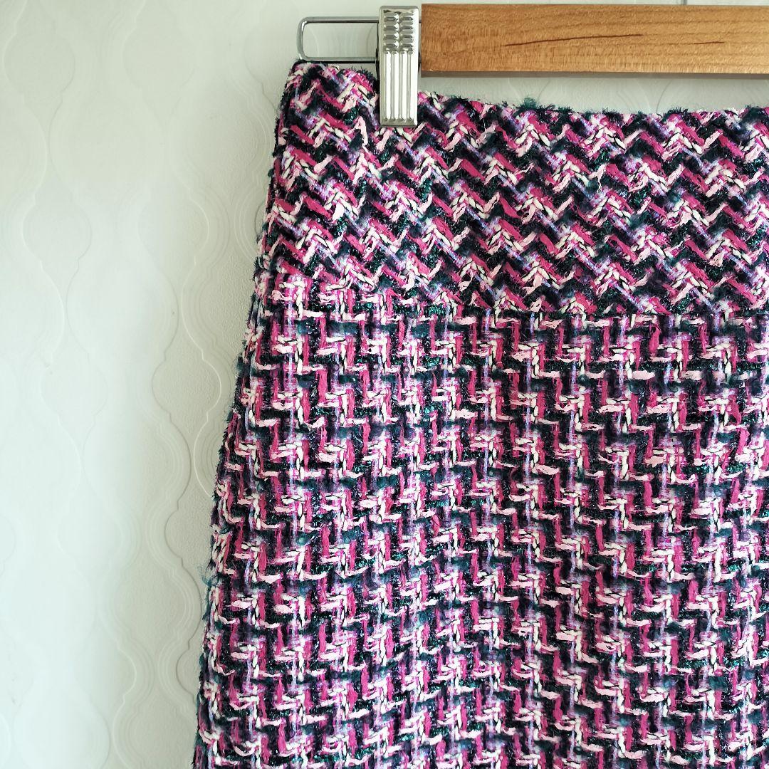 ✨ANAYI✨アナイ LINTON 定価5万 ファンシーツイード スカートピンク