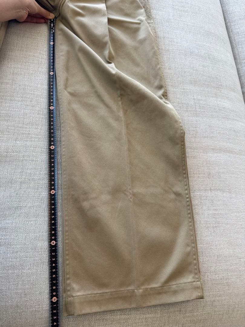 <未使用品>HYKE ベージュ ワイドパンツ サイズ1