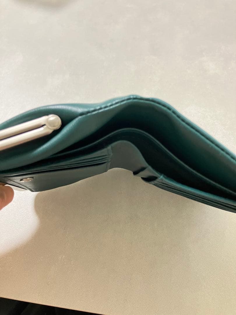 agnès b. ダークグリーン 二つ折り財布