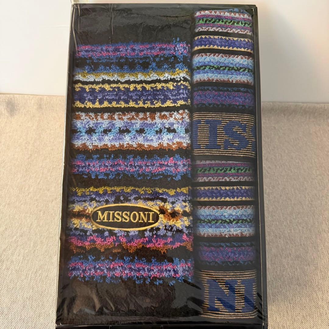 ミッソーニ　バスマット1枚　フェイスタオル2枚　ニューストリシア　ストリシア箱無