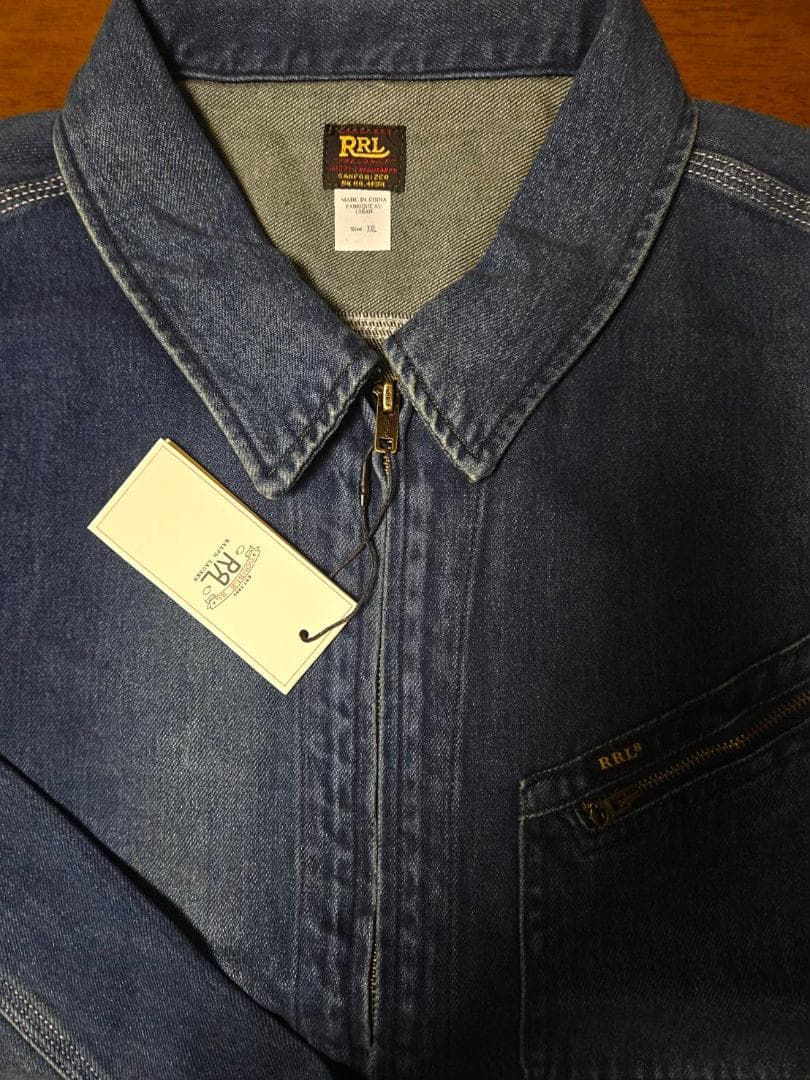送料無料/新品未使用DOUBLE RLデニム前開きZIPジャケット （XL)