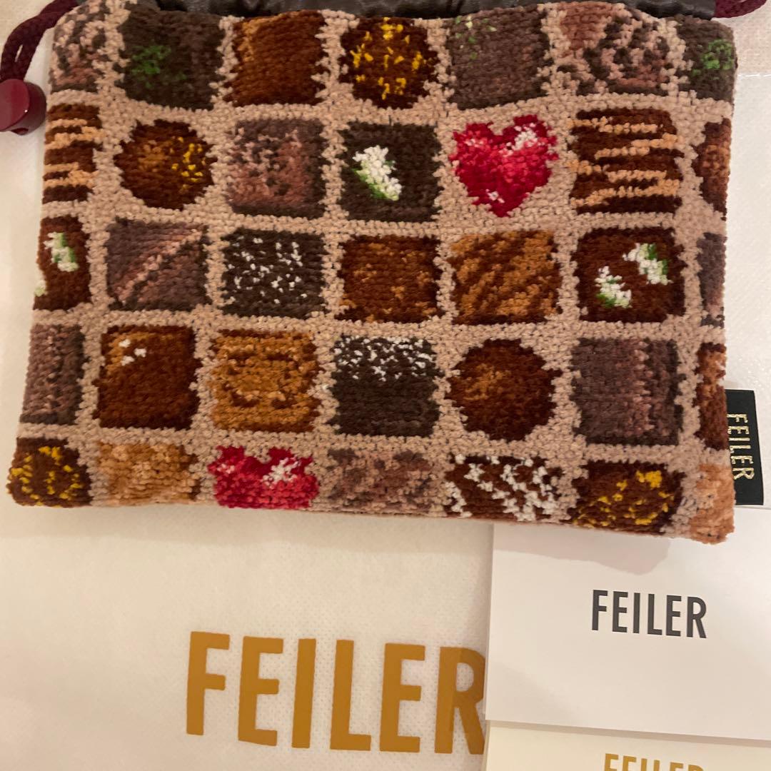 新品未使用タグ付き　FEILER コフレドゥショコラ巾着ポーチ