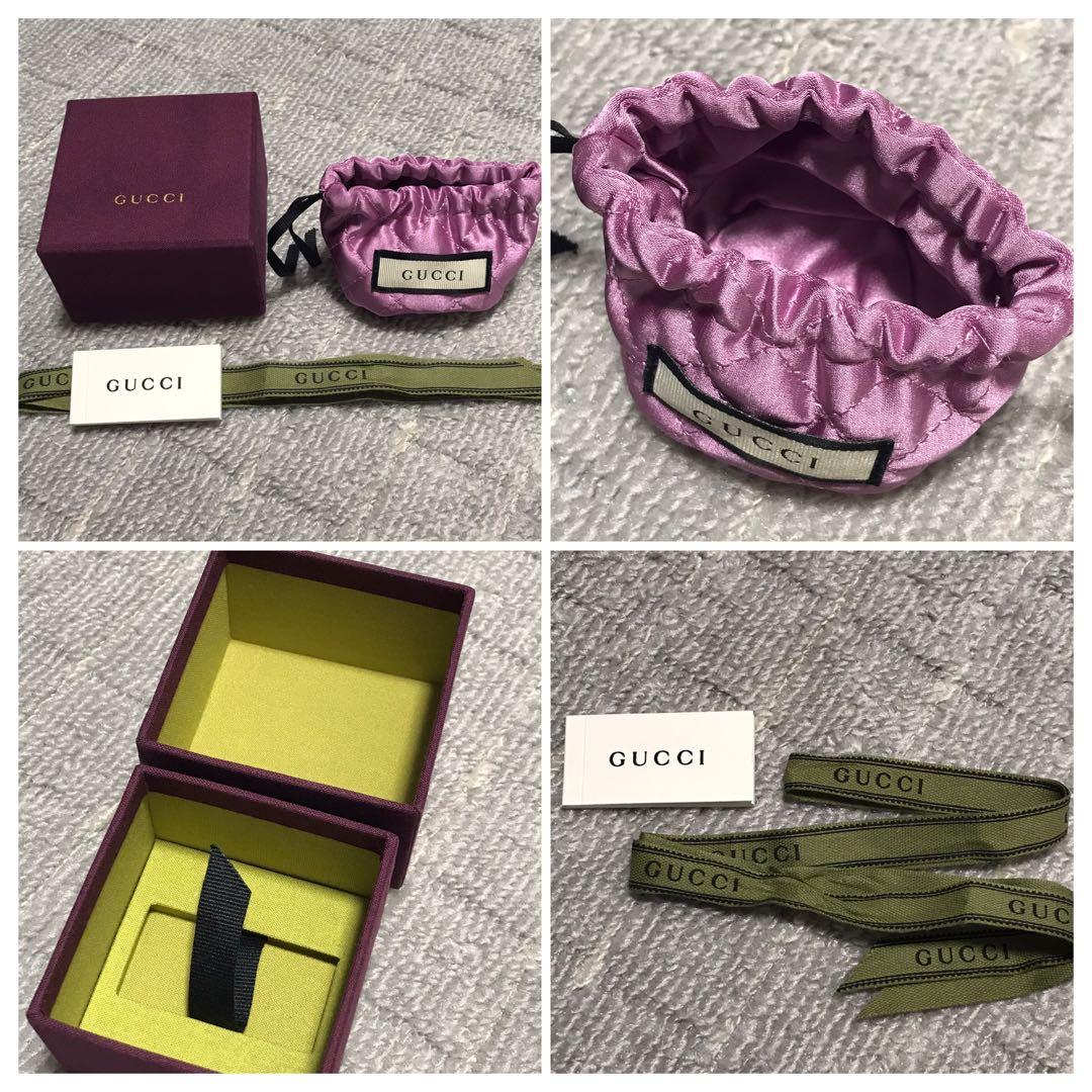 M*N様 グッチ［ブローチ］マーモント　ダブルGG　パール　ゴールド　箱、保存袋