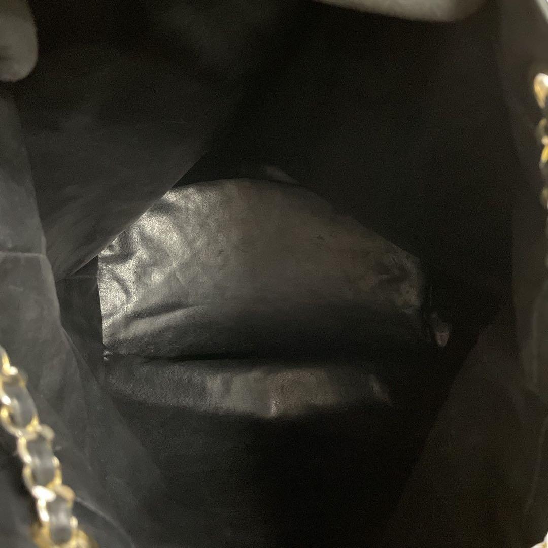 シャネル　ビコローレ　巾着　セミチェーン　ショルダーバッグ　黒　ポーチ　5106