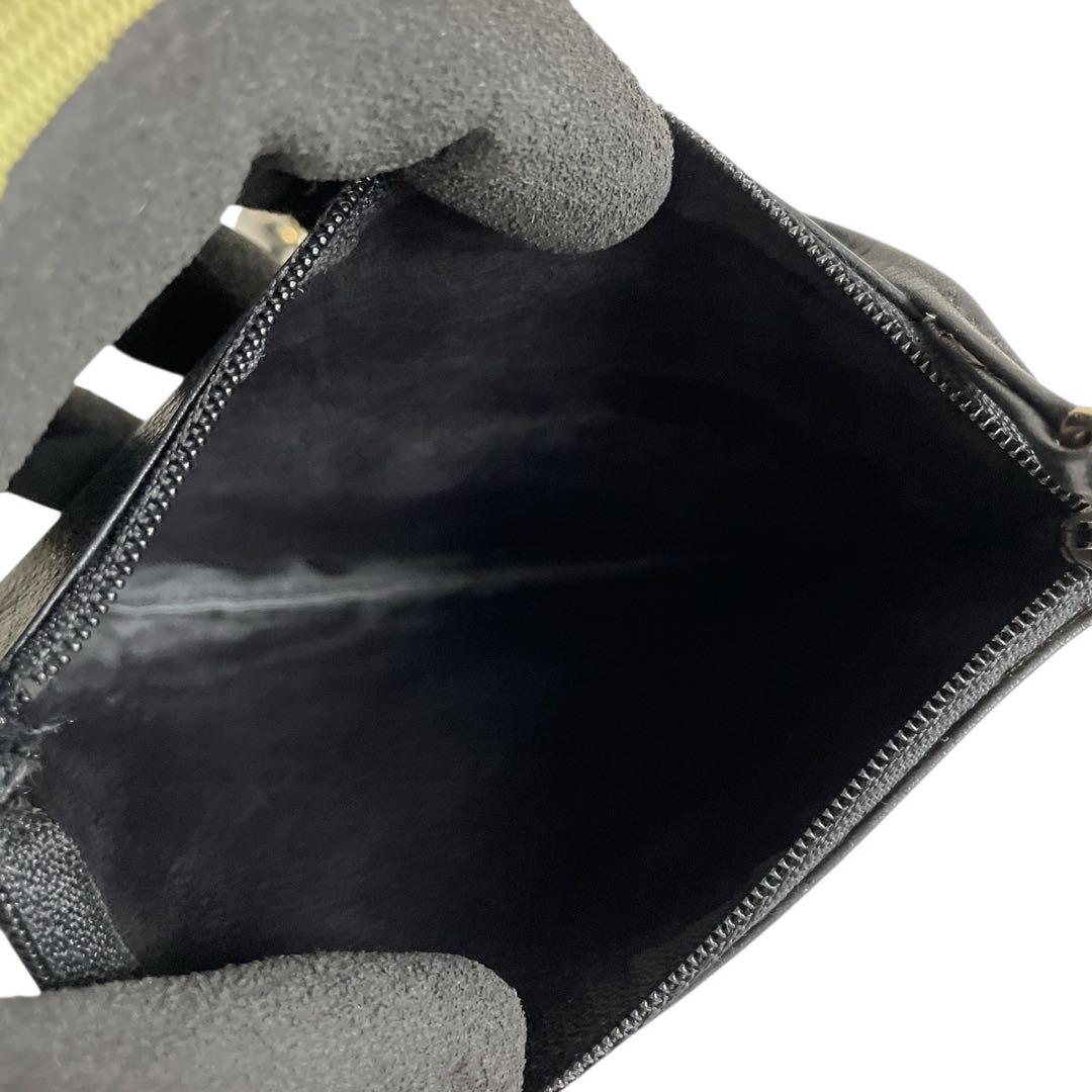 シャネル　ビコローレ　巾着　セミチェーン　ショルダーバッグ　黒　ポーチ　5106