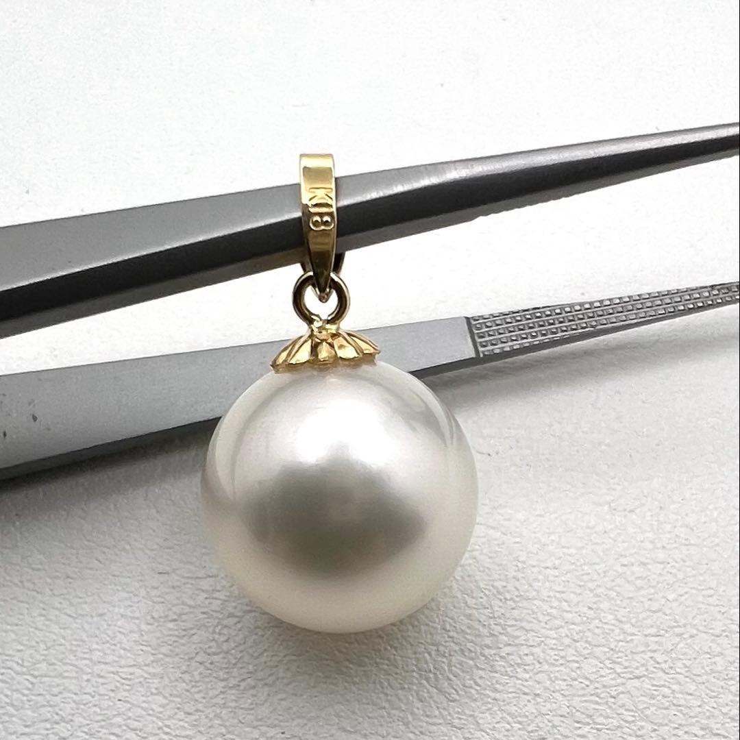 K18 ペンダント　トップ　南洋白蝶真珠　11.2 ㎜　2.3g