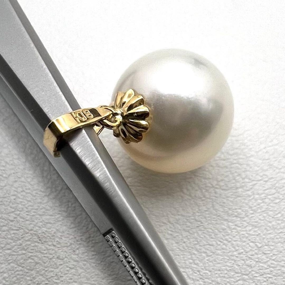 K18 ペンダント　トップ　南洋白蝶真珠　11.2 ㎜　2.3g