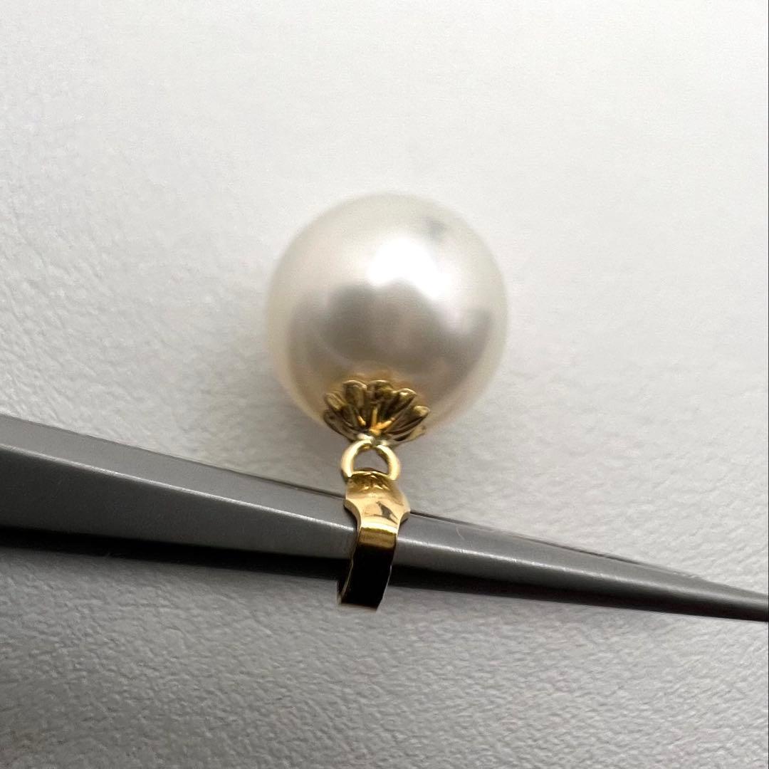 K18 ペンダント　トップ　南洋白蝶真珠　11.2 ㎜　2.3g