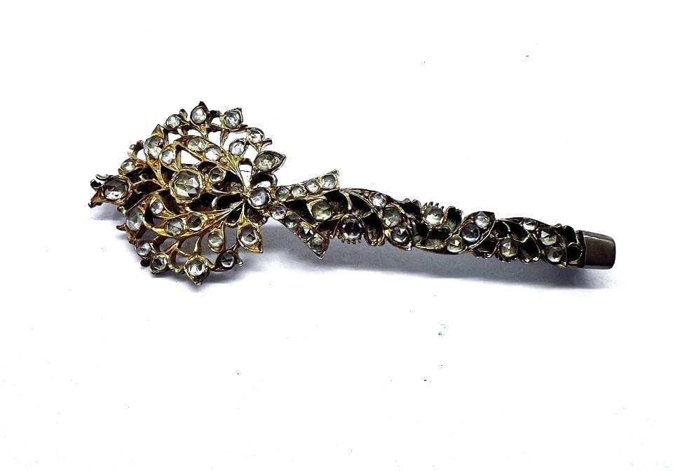 ブローチ③　水晶　ローズカット　ジョージアン