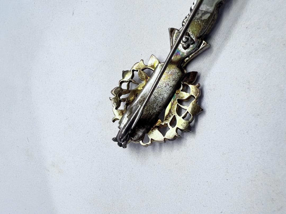 ブローチ③　水晶　ローズカット　ジョージアン