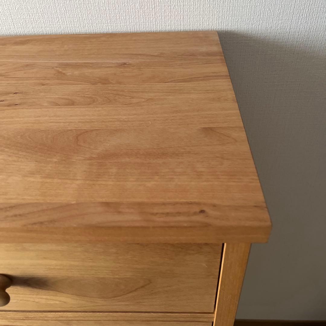 モモナチュラルのウッド 5段チェスト