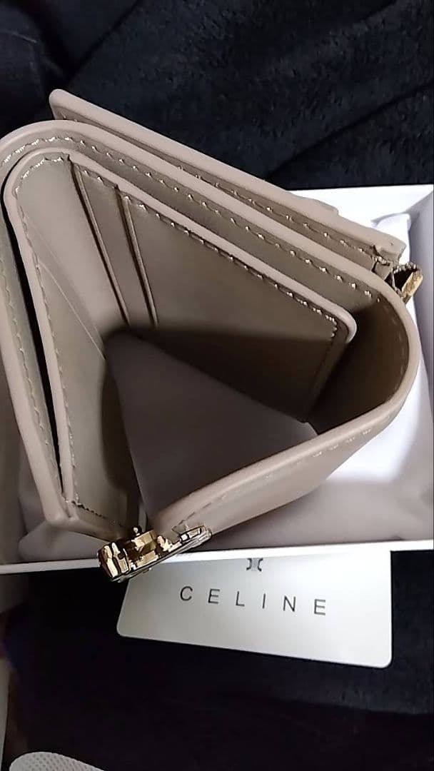 CELINE ベージュ 三つ折り財布　POSAカード　カードケース　並行輸入品