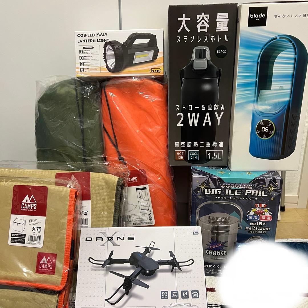 キャンプ アウトドア 非常用持ち出しセット 多機能アイテム 9点