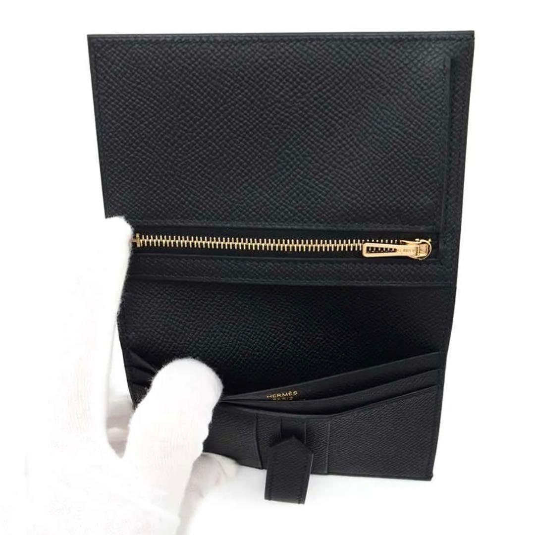期間限定価格2025年K刻印エルメス 二つ折りベアンコンパクトブラック/ゴールド