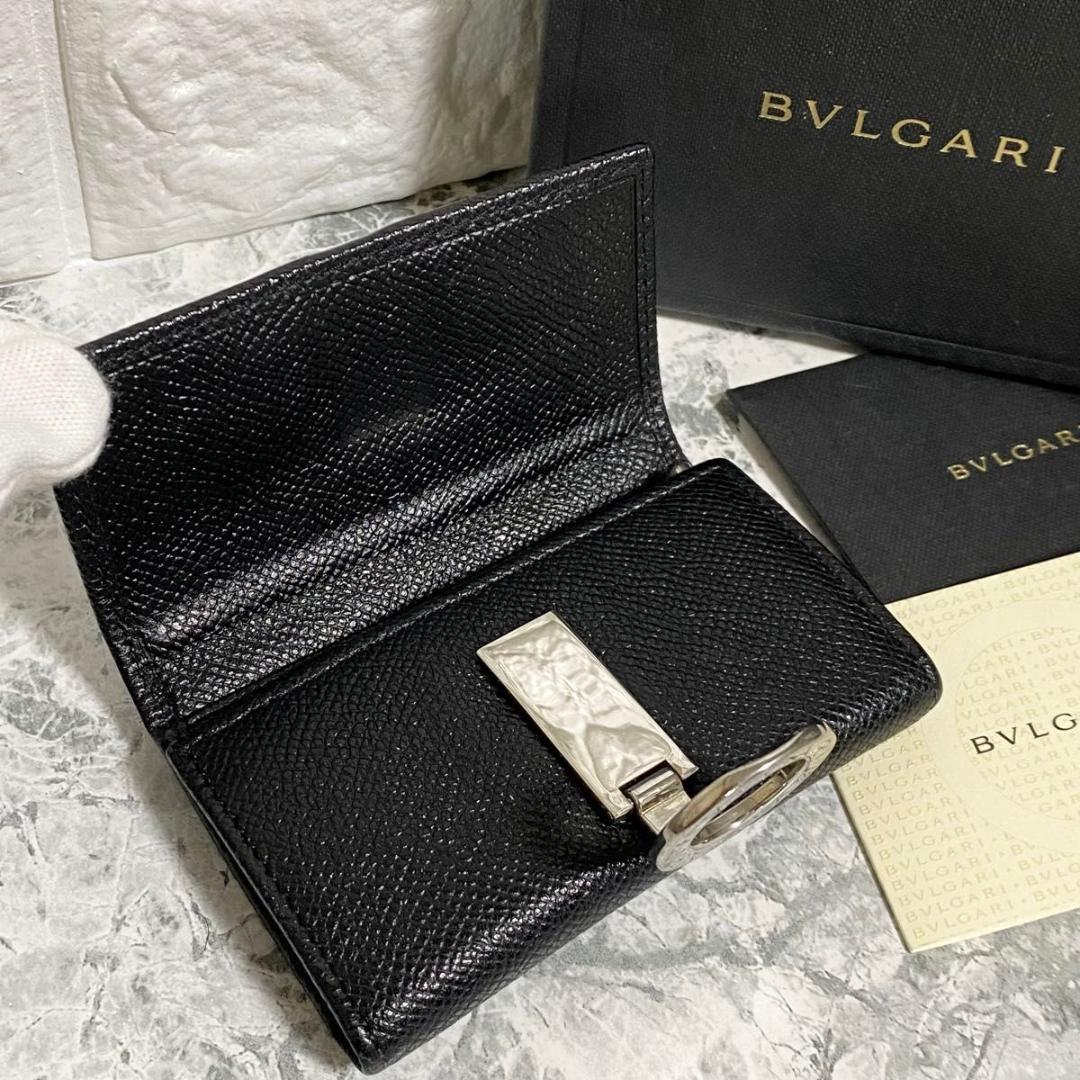 BVLGARI ブルガリ レザー 黒 キーケース 6連 ビーゼロワン 付属品付き