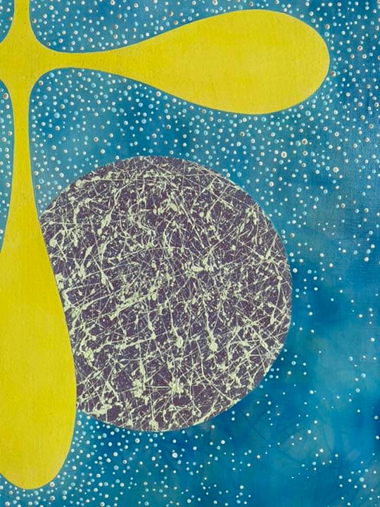 油絵　現代アート　Aoi Kiri no Naka あんどうまさひろ