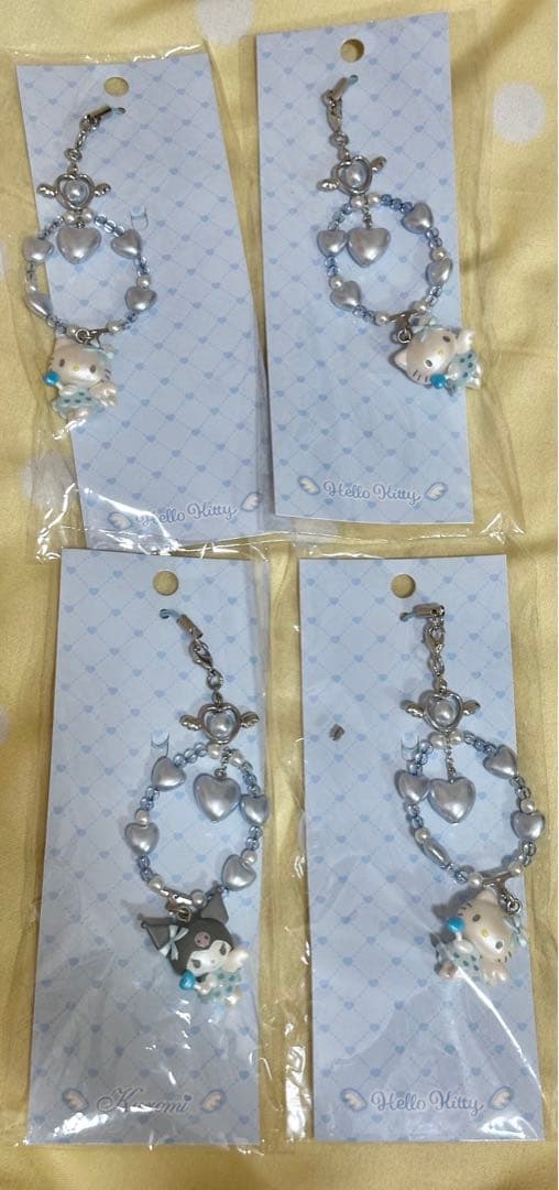 サンリオ 夢見るエンジェル キーホルダー ストラップ キティ クロミ4点