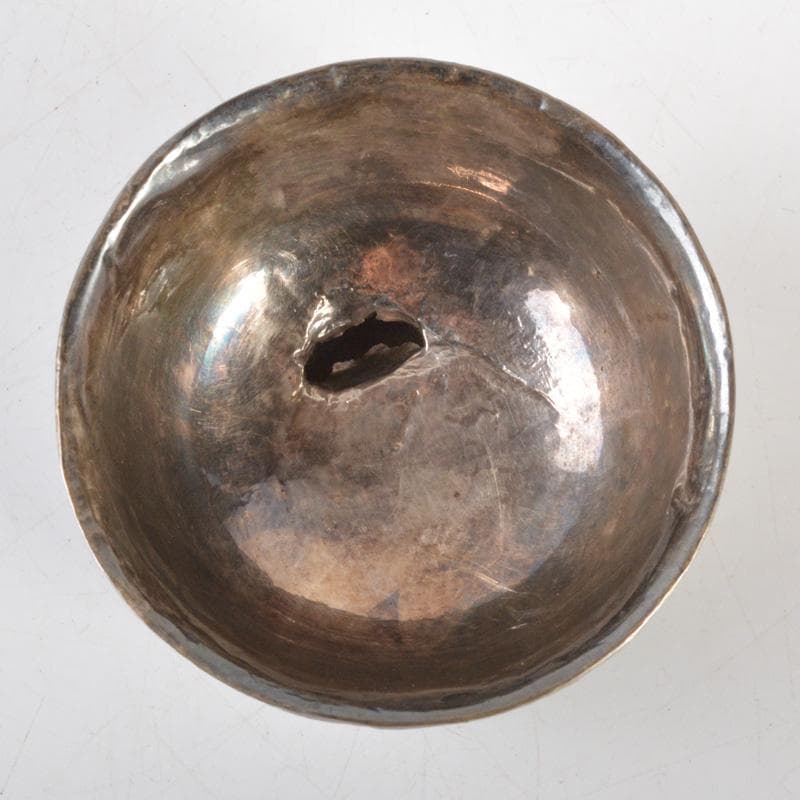 中国　唐物　古七宝内銀張　花文　盃　時代箱付　V　6485