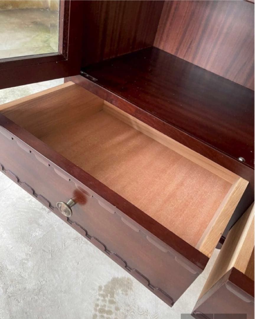 美品　英国　イギリス　アンティーク　キャビネット　キュリオケース　店舗　棚