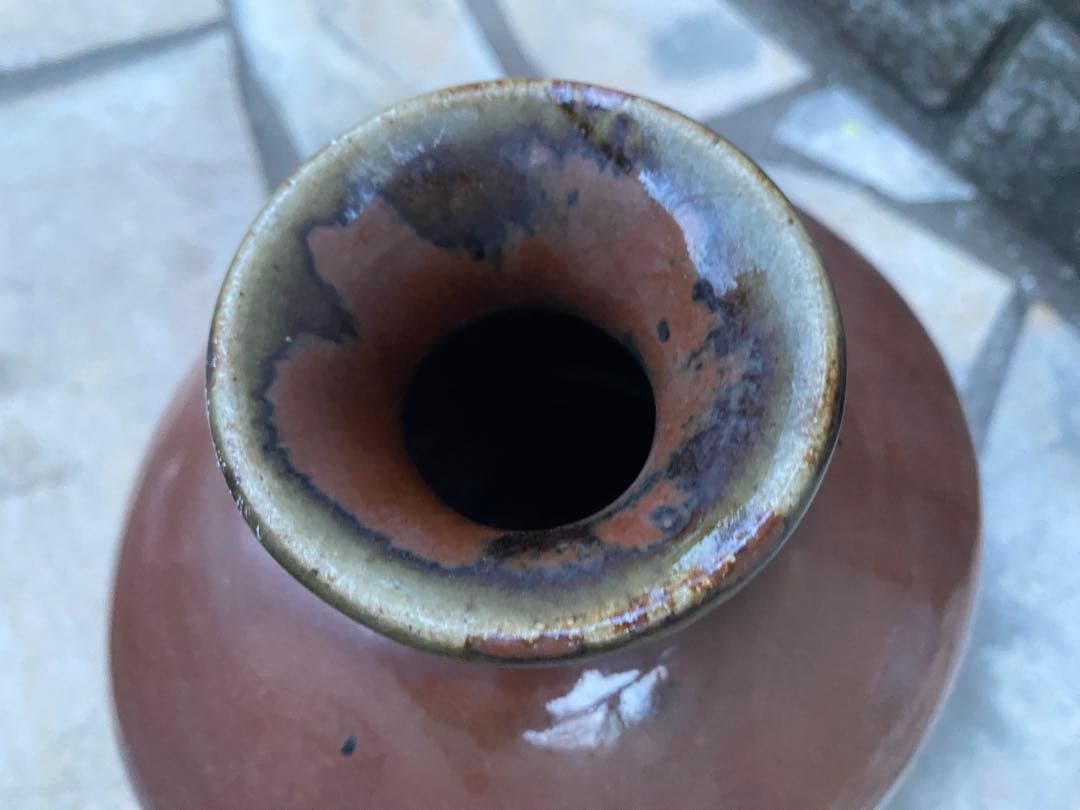 【花瓶】　手描き 花模様が素敵