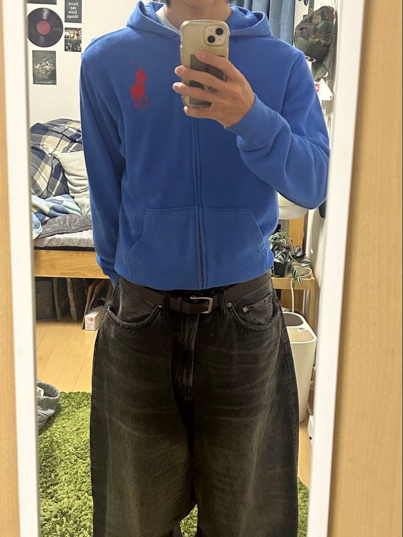 polo Ralph Lauren ビッグポニー ジップパーカー 短丈 y2k