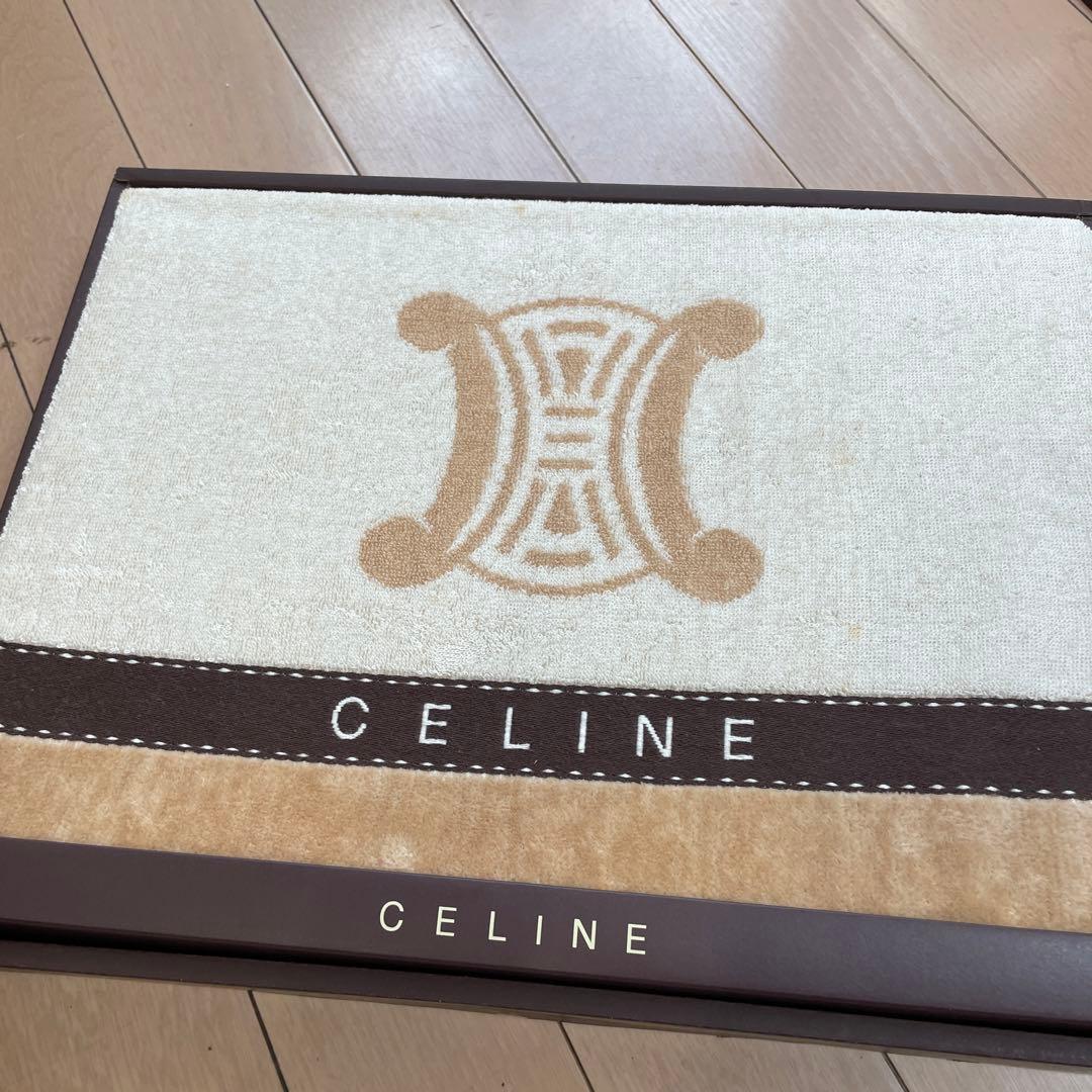 225未使用品【CELINE】タオルケット　トリオンフ　マカダム 140*190