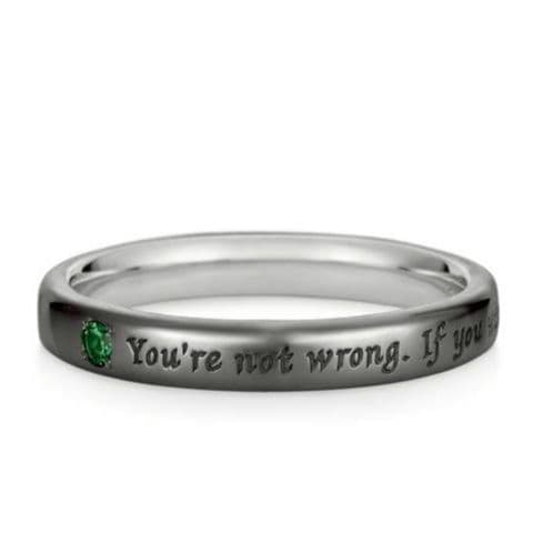 進撃の巨人 メッセージリング リヴァイ シルバー ブラックコーティング