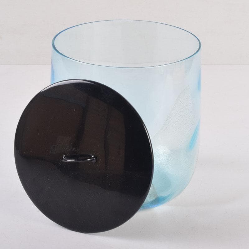 茶道具　水崎長寿作　義山　切箔　水色　水指　蓋裏波車蒔絵　共箱　V　8380