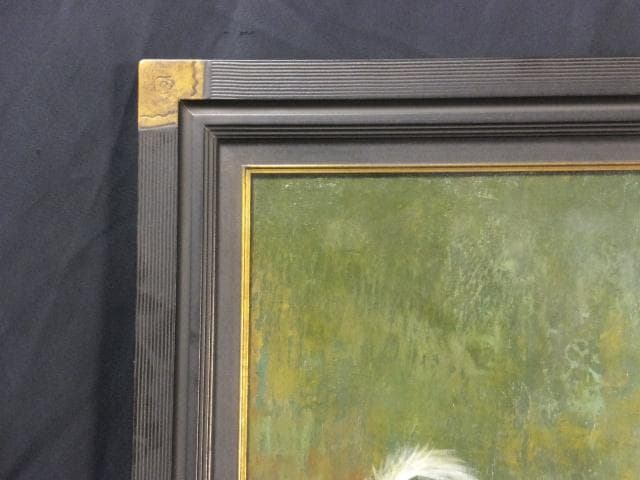 Ichikawa（市川）　直筆サイン『チャコとミニ』油彩 15号 0310O