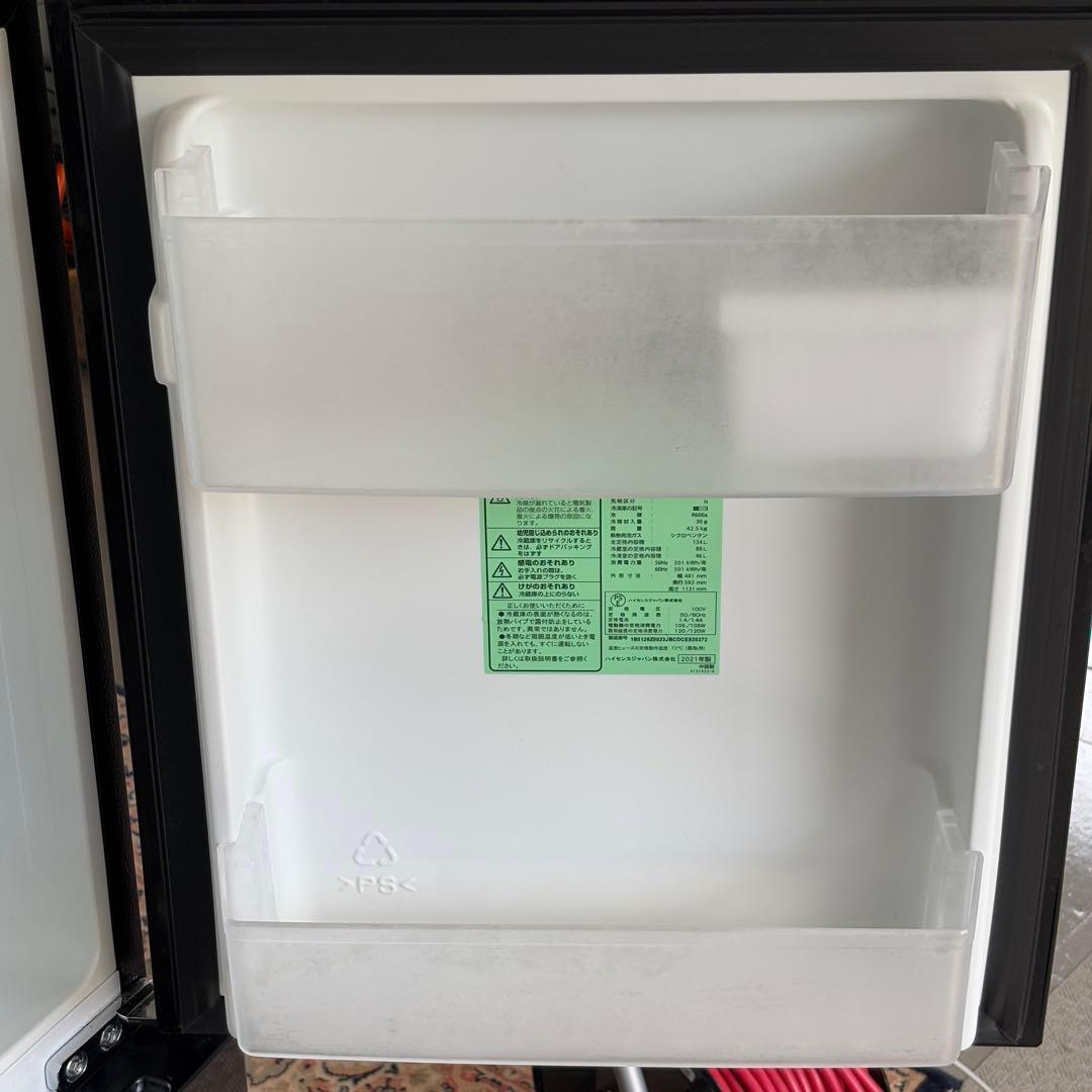 関東送料無料!設置対応 21年製 激安 Hisence 2ドア 冷蔵庫 動作良好