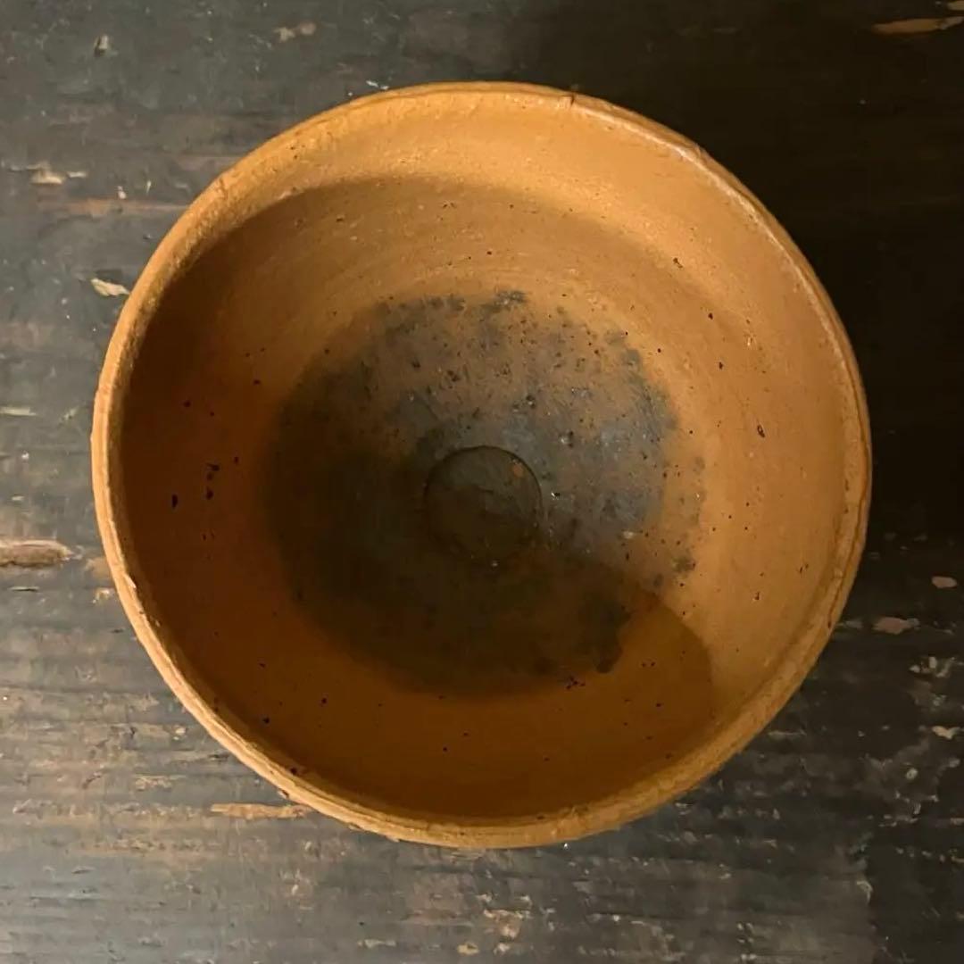 森岡成好　南蛮焼締茶碗　碗　《検索: 種子島焼・小山冨士夫・中里隆・中川自然坊》