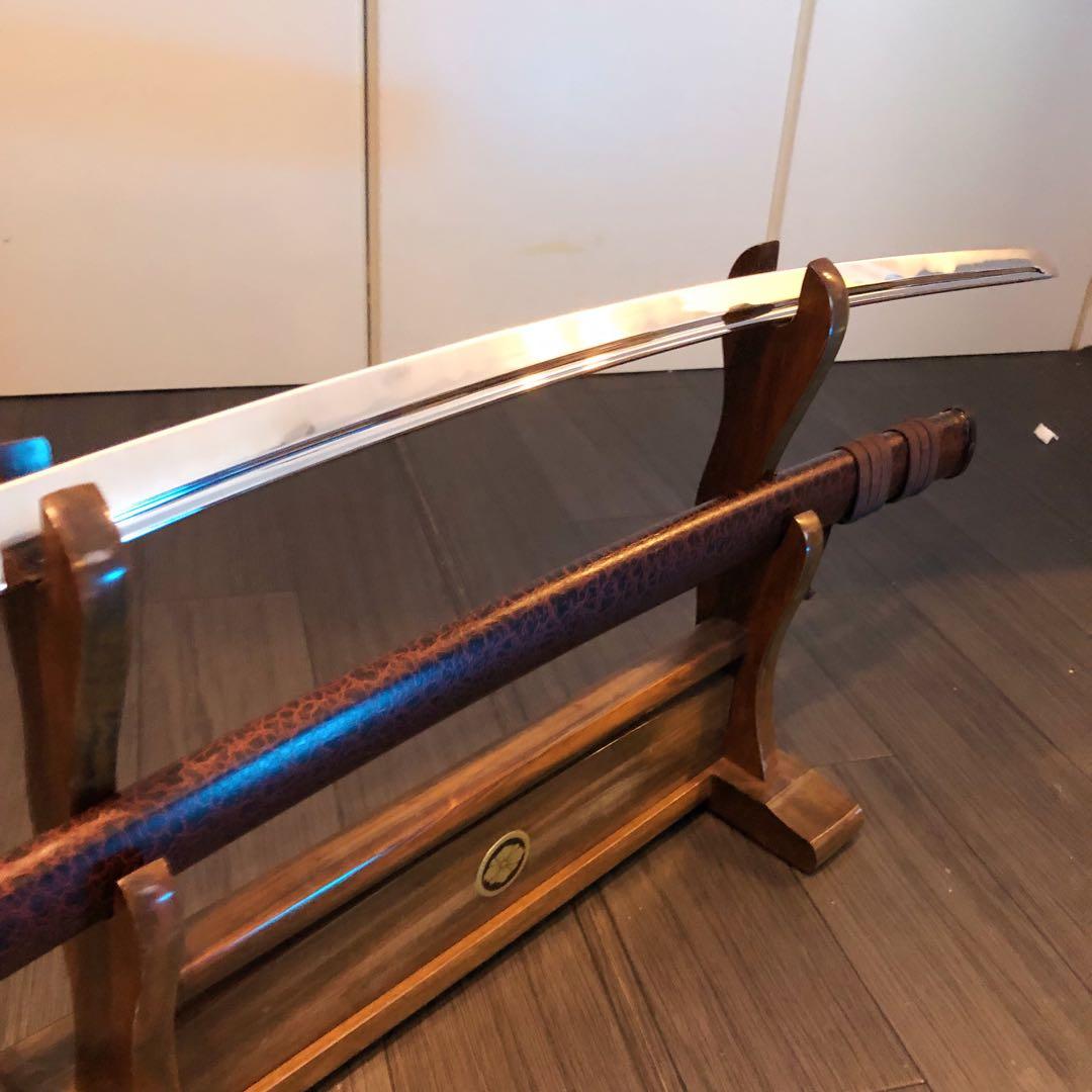 高級模造刀　高級居合刀　樋入り刀身　優波紋　亜合金刀身　名刀　居合刀　茶拵え