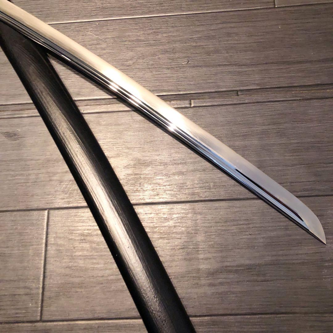 高級模造刀　高級居合刀　樋入り刀身　優波紋　亜合金刀身　名刀　居合刀　茶拵え