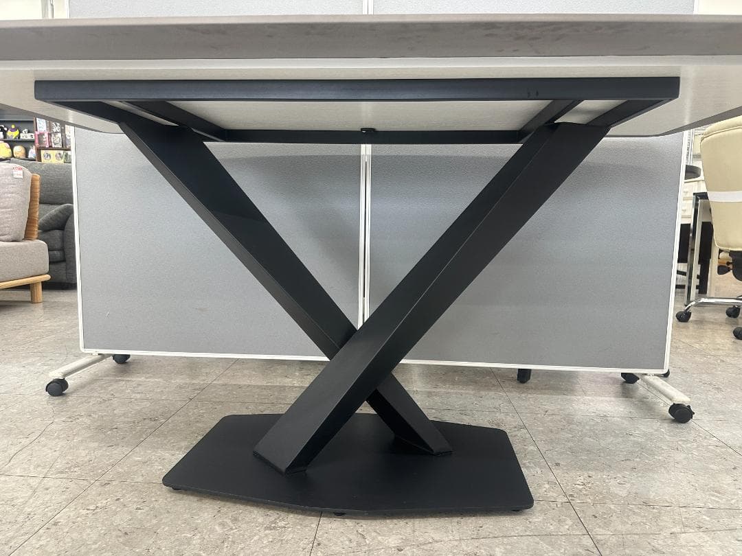 セラミックダイニングテーブル　大理石調　グレー