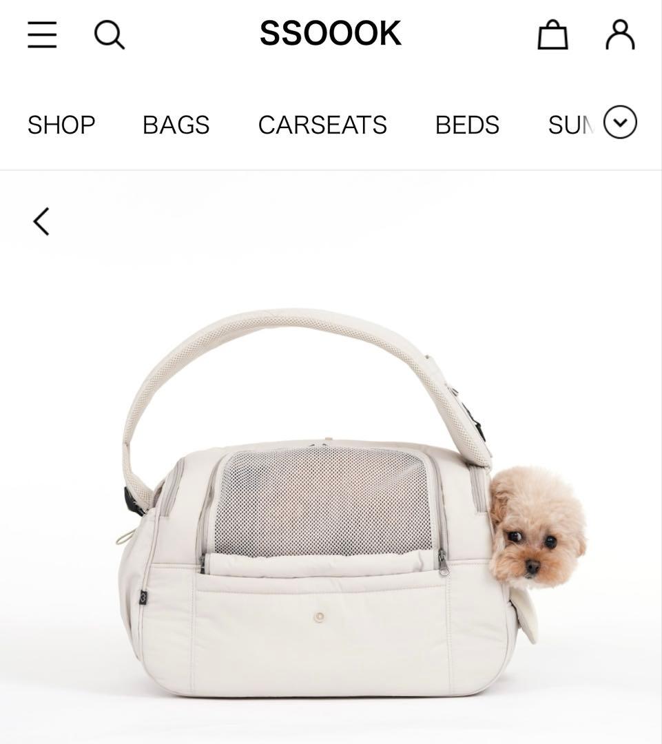 SSOOOK スリングバッグ ホワイト　右　ポーチ付き