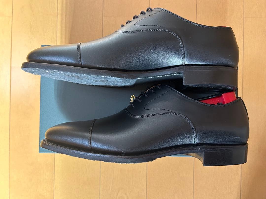 まる　新品未使用　スコッチグレイン　シャインオアレイン　24.5Ｅ　黒色