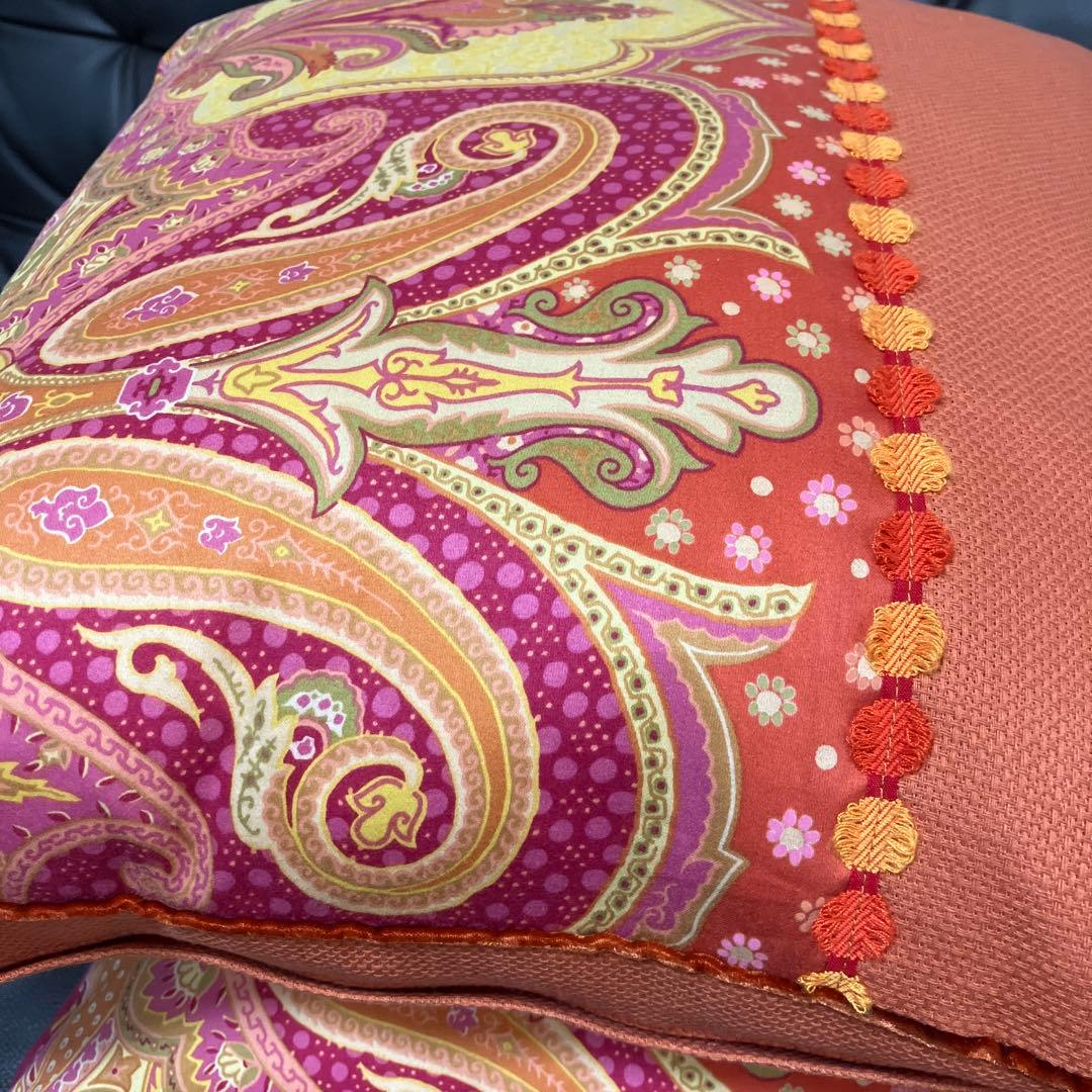 エトロペイズリー柄クッションカバー 2個セット