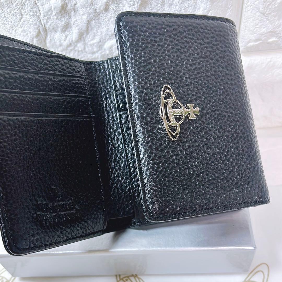 【ショッパー付き】新品 ヴィヴィアン・ウエストウッド　三つ折り財布 ブラック